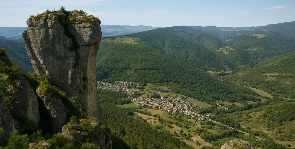 via ferrata de Rochefort au dessus de Florac sur le causse Méjean - Cévennes